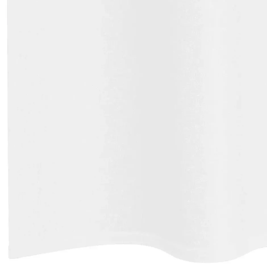 vidaXL Vitrages met ringen - Wit - Polyester - 140x225 cm - Set van 2