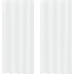 vidaXL Vitrages met ringen - Wit - Polyester - 140x225 cm - Set van 2