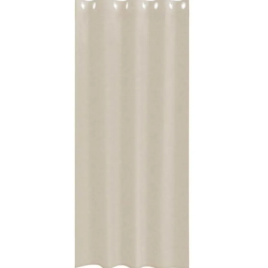 vidaXL Vitrages met ringen - Zand - Polyester - 140x260 cm - Set van 2