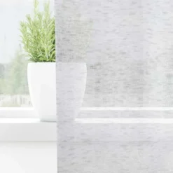 vidaXL Vitrages voor woonkamer - Lichtgrijs - Polyester - 140x175 cm - Set van 2