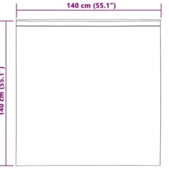 vidaXL Vitrages voor woonkamer - Lichtgrijs - Polyester - 140x140 cm - Set van 2
