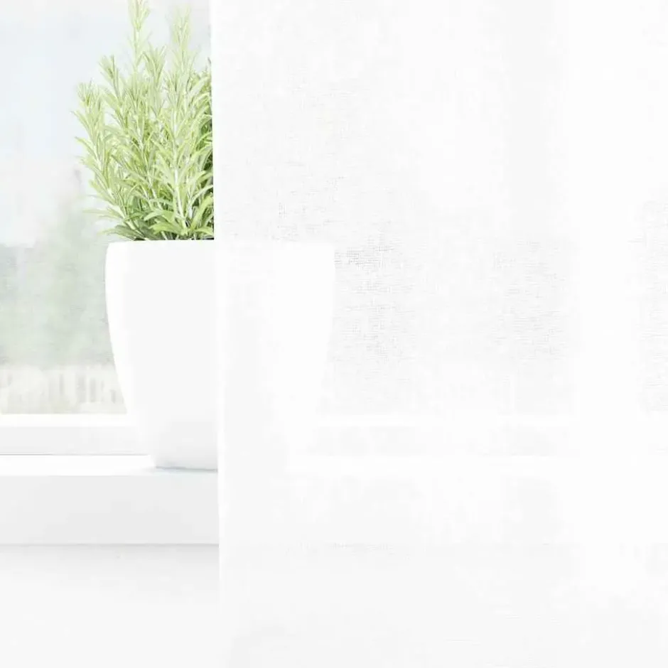 vidaXL Vitrages voor woonkamer - Wit - Polyester - 140x260 cm - Set van 2