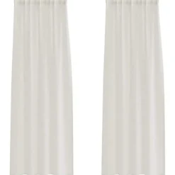 vidaXL Vitrages voor woonkamer - Crème - Polyester - 140x260 cm - Set van 2