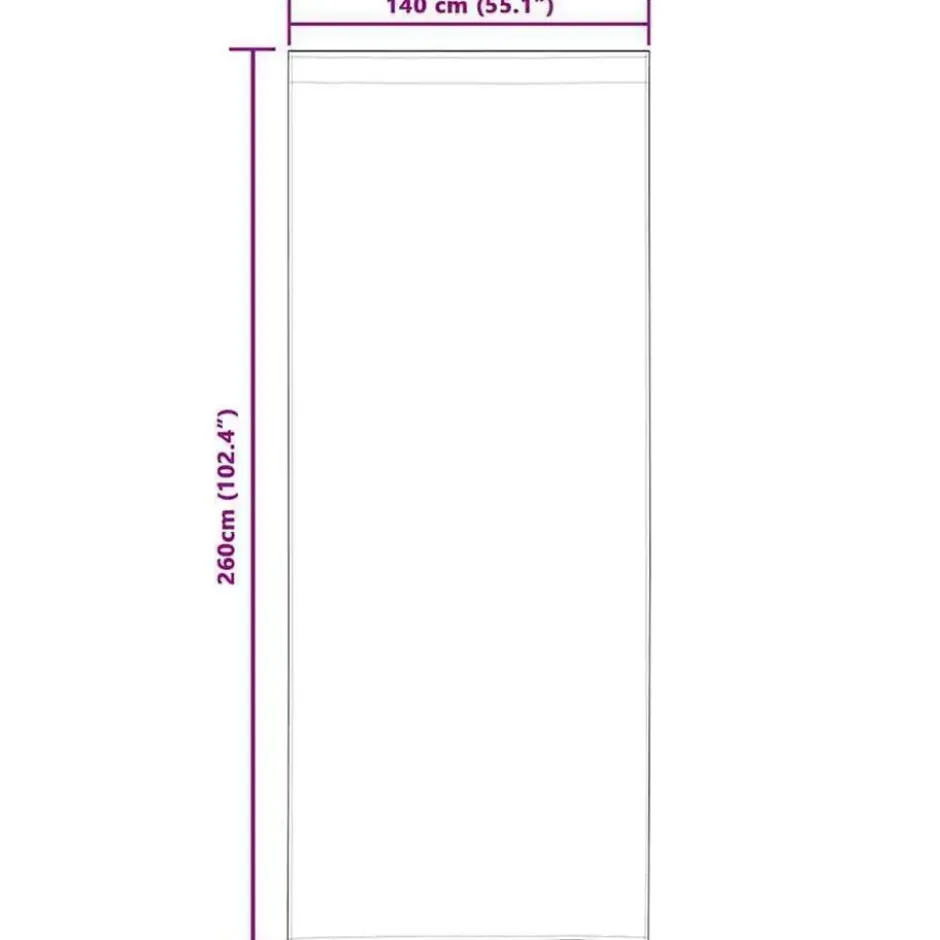 vidaXL Vitrages voor woonkamer - Crème - Polyester - 140x260 cm - Set van 2