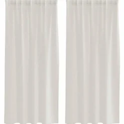 vidaXL Vitrages voor woonkamer - Crème - Polyester - 140x175 cm - Set van 2