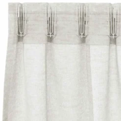 vidaXL Vitrages voor woonkamer - Crème - Polyester - 140x175 cm - Set van 2