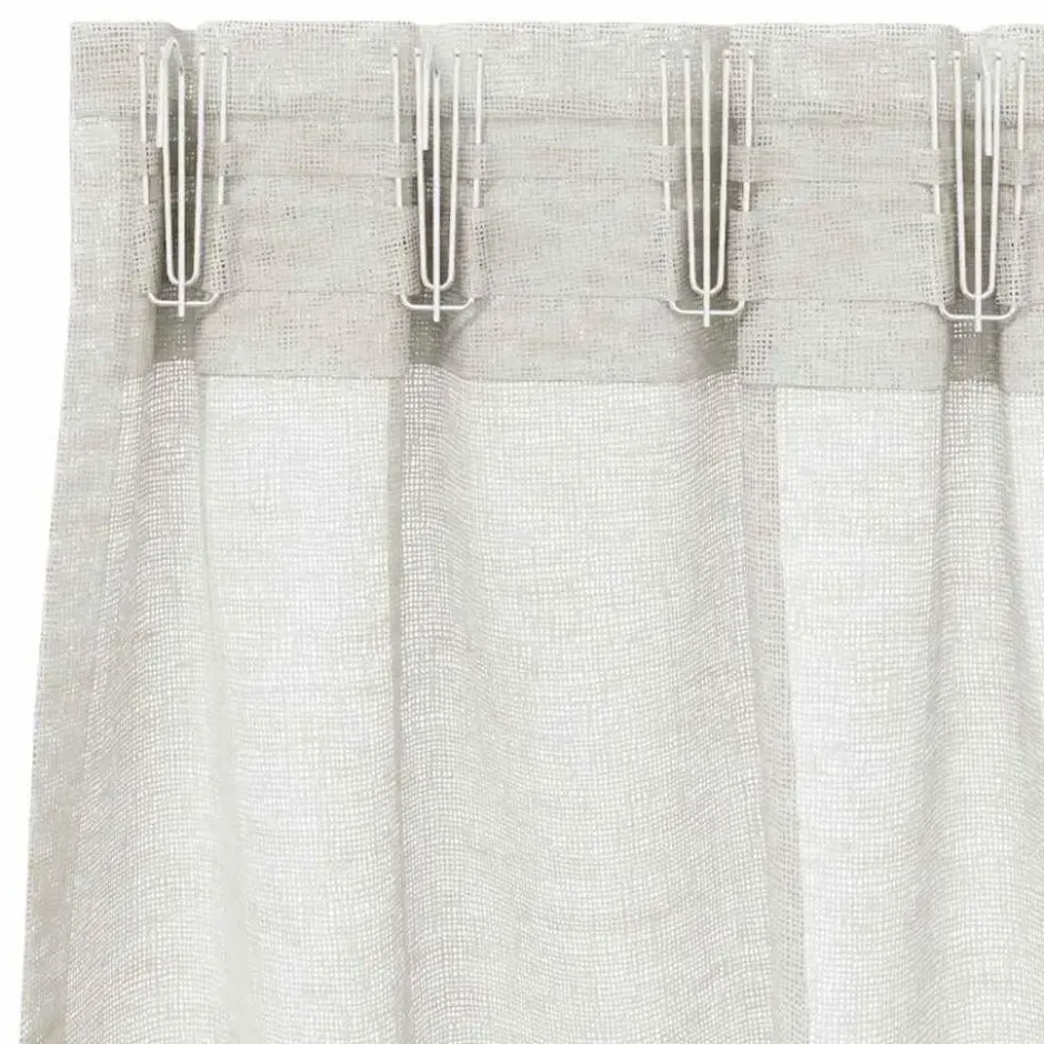 vidaXL Vitrages voor woonkamer - Crème - Polyester - 140x175 cm - Set van 2