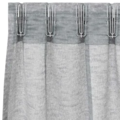 vidaXL Vitrages voor woonkamer - Donkergrijs Polyester - 140x140 cm - Set van 2