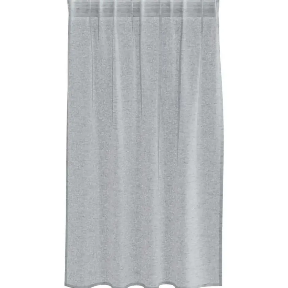 vidaXL Vitrages voor woonkamer - Donkergrijs Polyester - 140x140 cm - Set van 2