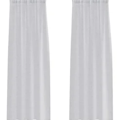 vidaXL Vitrages voor woonkamer - Lichtgrijs - Polyester - 140x245 cm - Set van 2