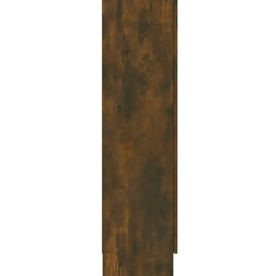 vidaXL - Vitrinekast - Bruin - Bewerkt hout