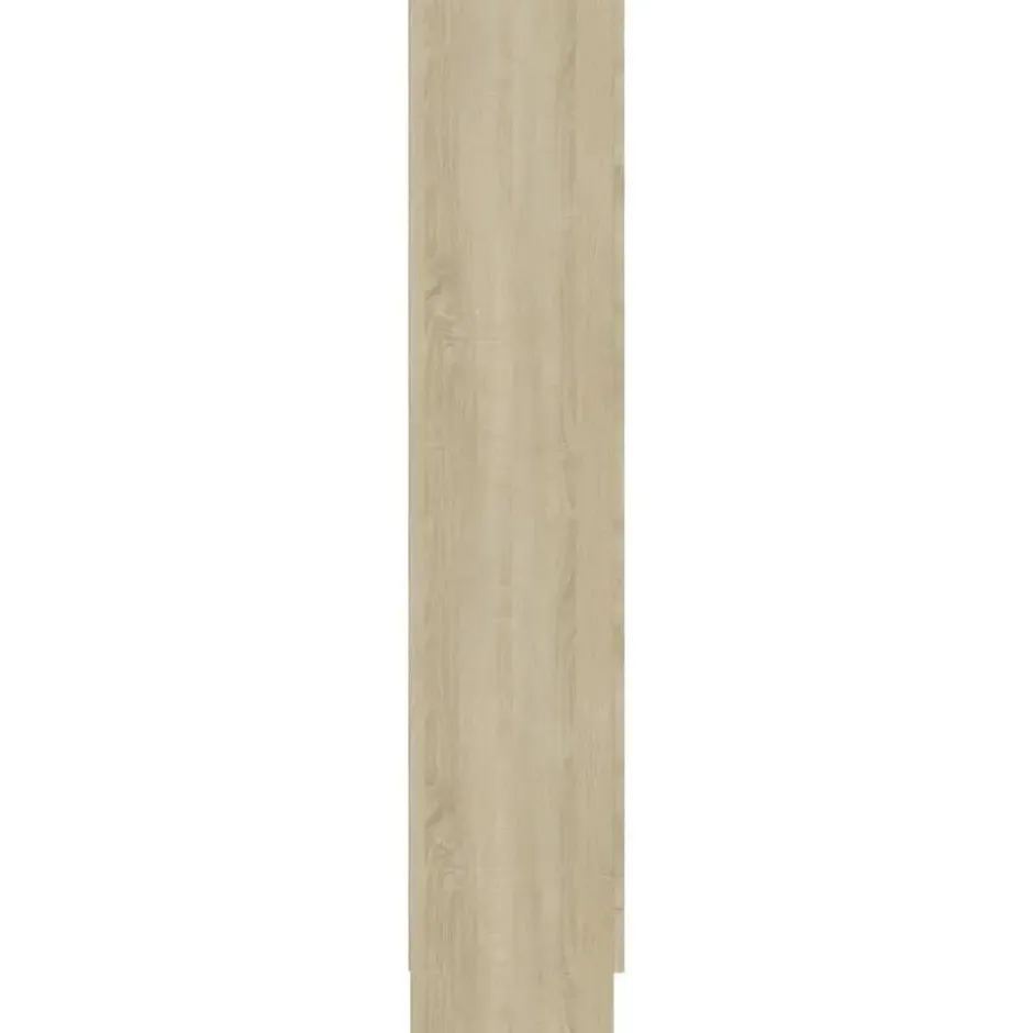 vidaXL - Vitrinekast - Bruin - Bewerkt hout