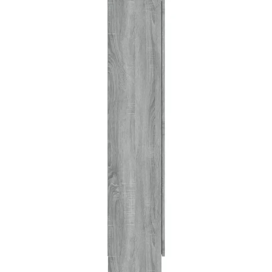 vidaXL - Vitrinekast - Grijs - Bewerkt hout