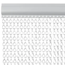 vidaXL - Vliegengordijn - Duurzaam, Lichtgewicht - Zilver Aluminium - 90x212 cm