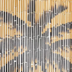 vidaXL - Vliegengordijn met palmboomprint 90 strengen - Bamboe - 90x200 cm