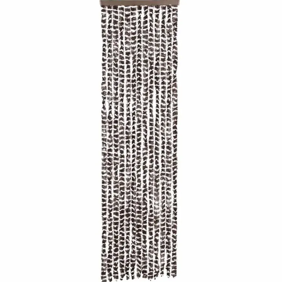 vidaXL - Vliegengordijn voor camperdeur - Beige en bruin - Chenille - 56x200 cm