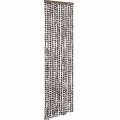 vidaXL - Vliegengordijn voor camperdeur - Beige en bruin - Chenille - 56x200 cm