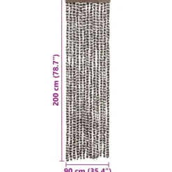 vidaXL - Vliegengordijn voor camperdeur - Beige en bruin - Chenille - 56x200 cm