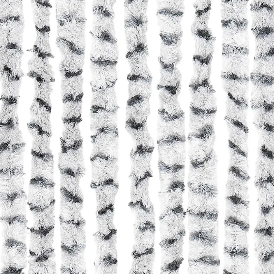 vidaXL - Vliegengordijn voor camperdeur Licht/donkergrijs Chenille - 56x200 cm