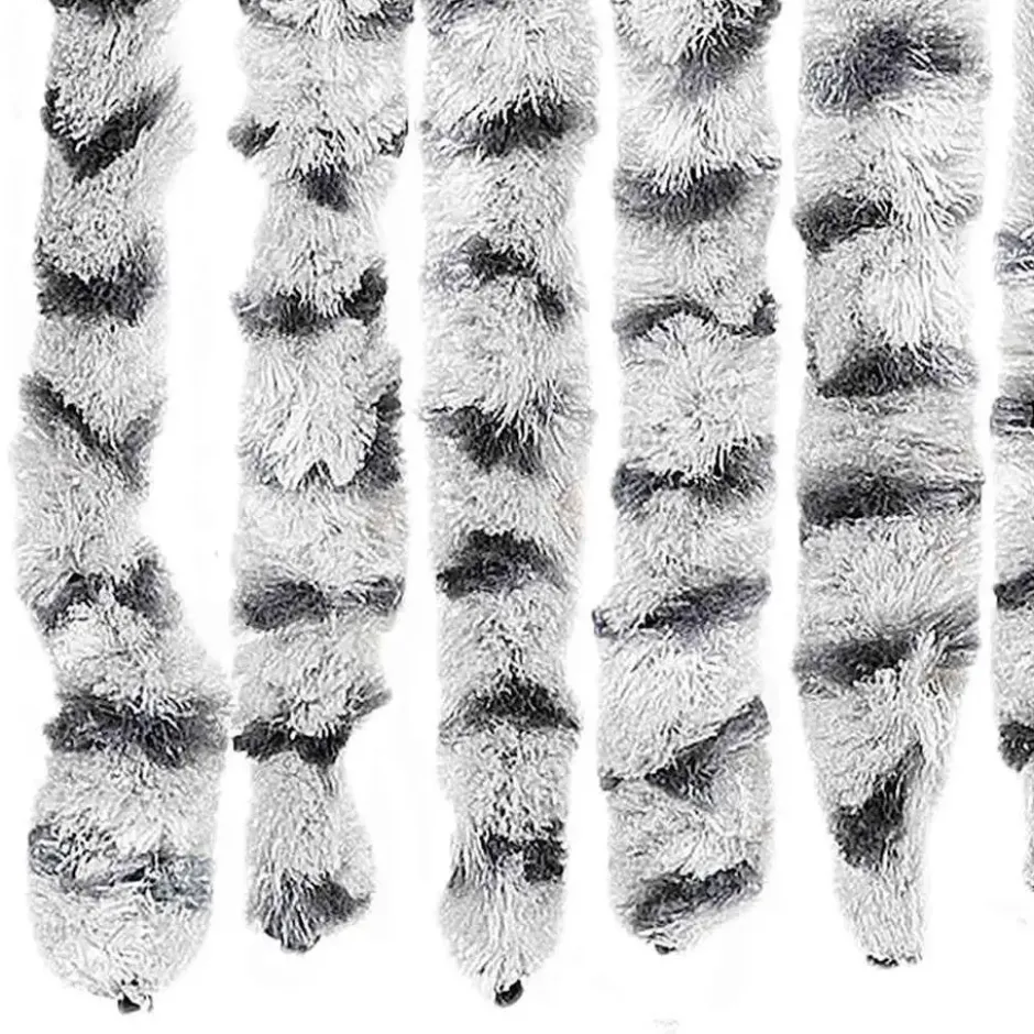 vidaXL - Vliegengordijn voor camperdeur Licht/donkergrijs Chenille - 56x200 cm