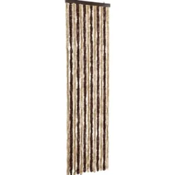 vidaXL - Vliegengordijn voor camperdeur Beige en lichtbruin Chenille - 56x185 cm