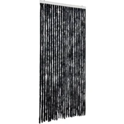 vidaXL - Vliegengordijn voor terrasdeur - Antraciet - Chenille - 100x200 cm