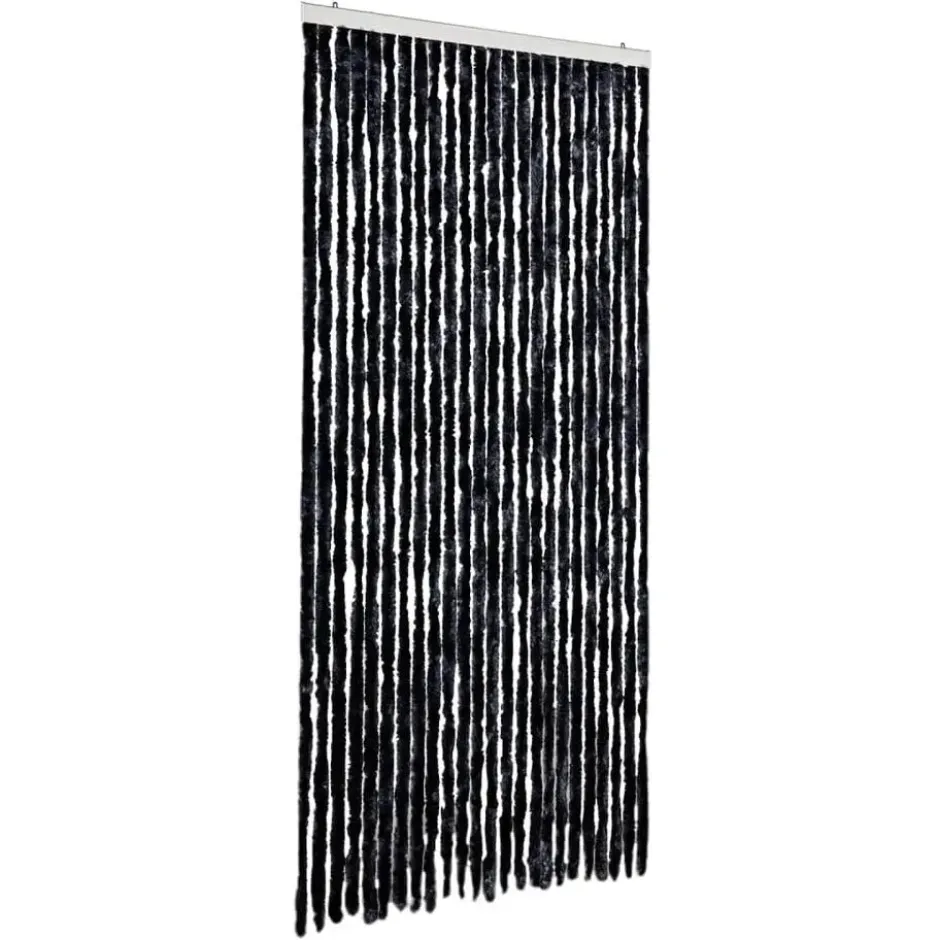 vidaXL - Vliegengordijn voor terrasdeur - Antraciet - Chenille - 100x200 cm