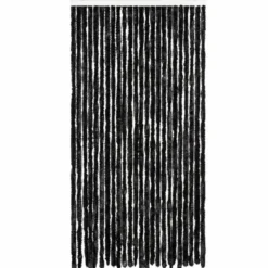 vidaXL - Vliegengordijn voor terrasdeur - Antraciet - Chenille - 100x200 cm