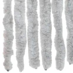 vidaXL - Vliegengordijn voor terrasdeur Lichtgewicht Grijs Chenille - 100x220 cm