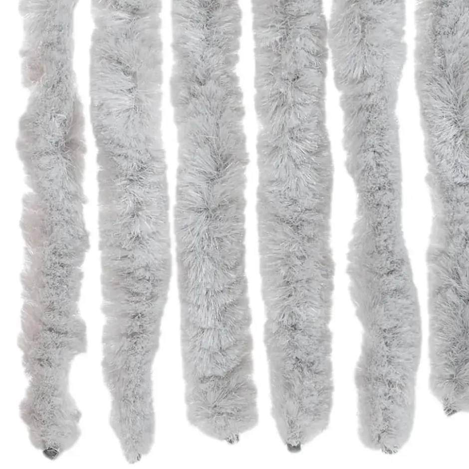 vidaXL - Vliegengordijn voor terrasdeur Lichtgewicht Grijs Chenille - 100x220 cm