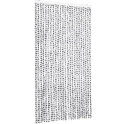 vidaXL - Vliegengordijn voor terrasdeur Licht/donkergrijs Chenille - 100x230 cm
