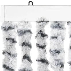 vidaXL - Vliegengordijn voor terrasdeur Licht/donkergrijs Chenille - 100x230 cm