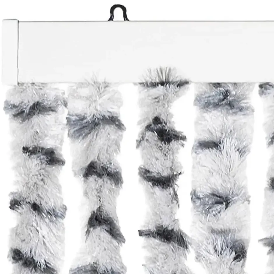vidaXL - Vliegengordijn voor terrasdeur Licht/donkergrijs Chenille - 100x230 cm