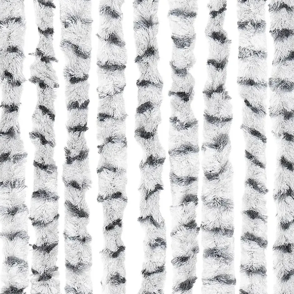 vidaXL - Vliegengordijn voor terrasdeur Licht/donkergrijs Chenille - 100x230 cm