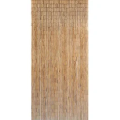 vidaXL - Vliegengordijn voor terrasdeur 90 strengen Bruin - Bamboe - 90x200 cm