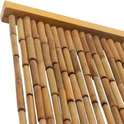 vidaXL - Vliegengordijn voor terrasdeur 90 strengen Bruin - Bamboe - 90x200 cm