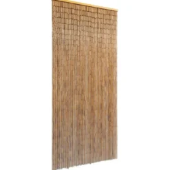 vidaXL - Vliegengordijn voor terrasdeur 90 strengen Bruin - Bamboe - 90x200 cm
