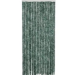 vidaXL - Vliegengordijn voor terrasdeur - Goren en wit - Chenille - 90x200 cm