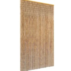 vidaXL - Vliegengordijn voor terrasdeur 120 strengen Bruin - Bamboe - 120x220 cm