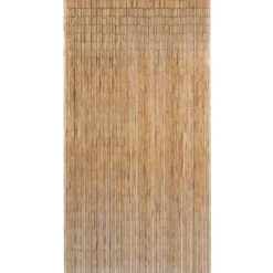 vidaXL - Vliegengordijn voor terrasdeur 120 strengen Bruin - Bamboe - 120x220 cm