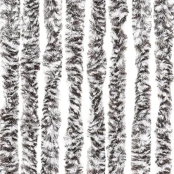 vidaXL - Vliegengordijn voor terrasdeur - Bruin en beige - Chenille - 100x230 cm