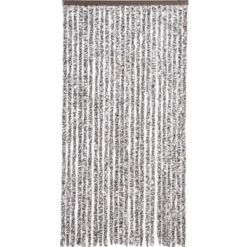 vidaXL - Vliegengordijn voor terrasdeur - Bruin en beige - Chenille - 100x230 cm
