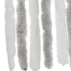 vidaXL - Vliegengordijn voor terrasdeur Lichtgrijs en wit - Chenille - 90x220 cm