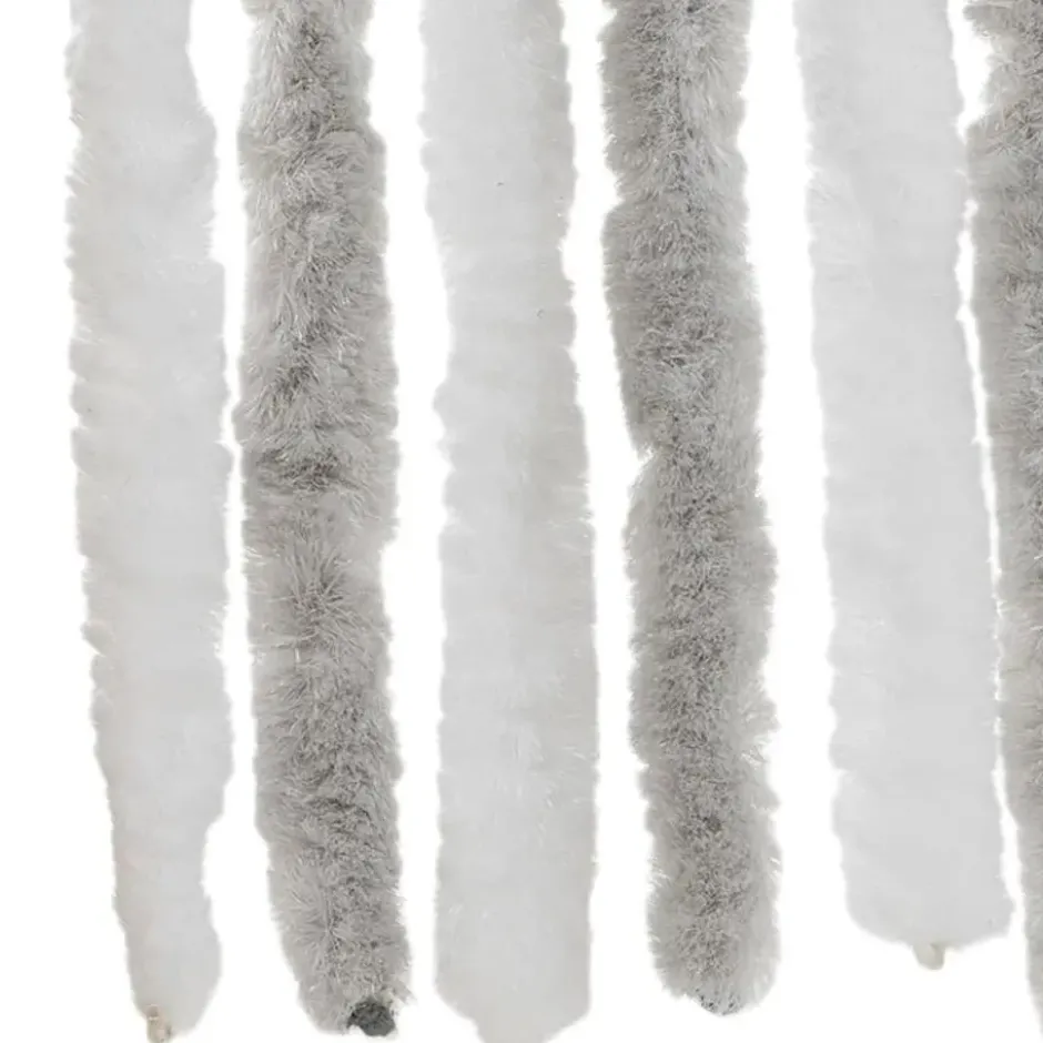 vidaXL - Vliegengordijn voor terrasdeur Lichtgrijs en wit - Chenille - 90x220 cm