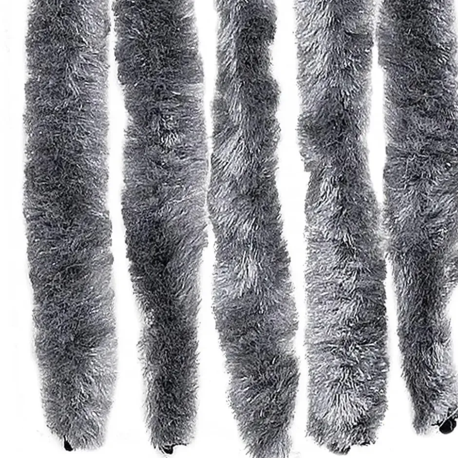vidaXL - Vliegengordijn voor terrasdeur - Zilver - Chenille - 100x220 cm