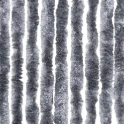 vidaXL - Vliegengordijn voor terrasdeur - Zilver - Chenille - 100x220 cm