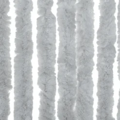 vidaXL - Vliegengordijn voor terrasdeur Lichtgewicht Grijs Chenille - 90x200 cm