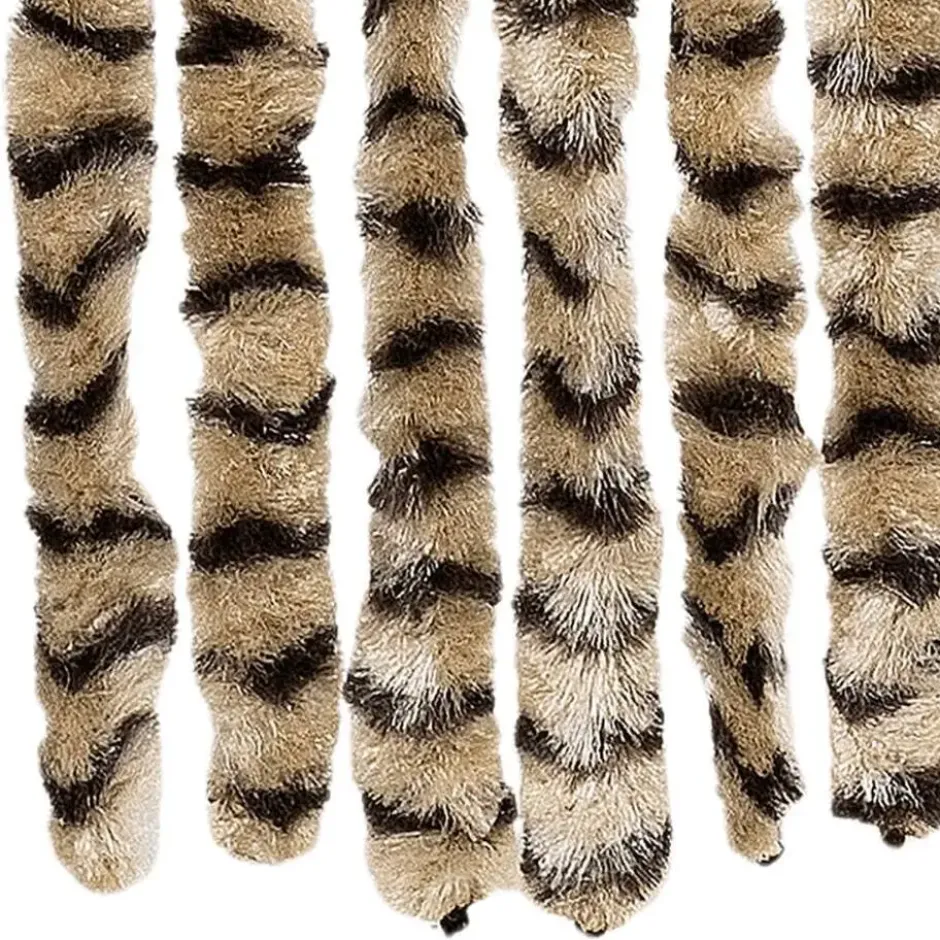 vidaXL - Vliegengordijn voor terrasdeur - Beige en bruin - Chenille - 100x230 cm