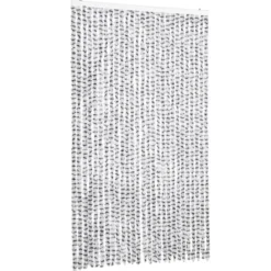 vidaXL - Vliegengordijn voor terrasdeur Licht/donkergrijs Chenille - 118x220 cm