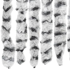 vidaXL - Vliegengordijn voor terrasdeur Licht/donkergrijs Chenille - 118x220 cm